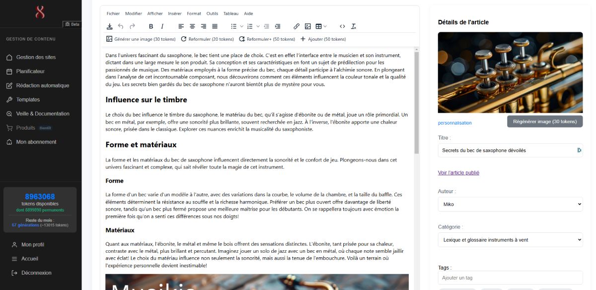 Rédaction automatique Knotix